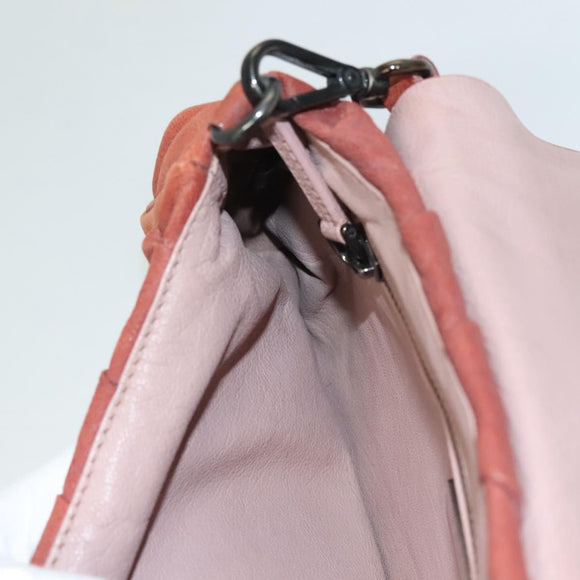 PRADA Shoulder Bag Leather Red Auth KD264