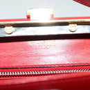 CELINE Shoulder Bag Leather Red Gold Auth KD268-18