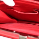 CELINE Shoulder Bag Leather Red Gold Auth KD268-20