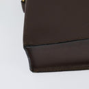 CELINE Shoulder Bag Leather Brown Gold Auth KD269-15