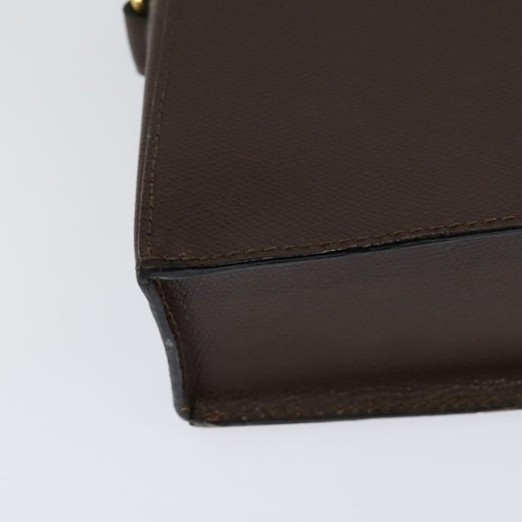 CELINE Shoulder Bag Leather Brown Gold Auth KD269