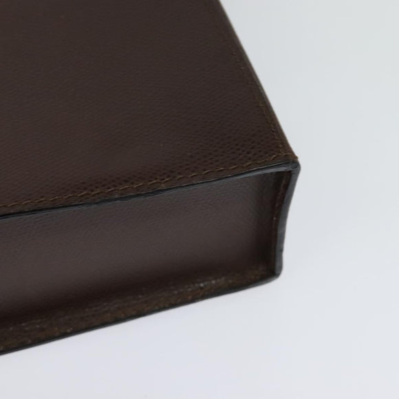 CELINE Shoulder Bag Leather Brown Gold Auth KD269