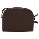 CELINE Shoulder Bag Leather Brown Gold Auth KD269-2