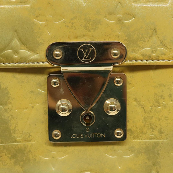 LOUIS VUITTON Monogram Vernis Spring Street Hand Bag Gris M91029 LV Auth KD273