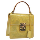 LOUIS VUITTON Monogram Vernis Spring Street Hand Bag Gris M91029 LV Auth KD273-1
