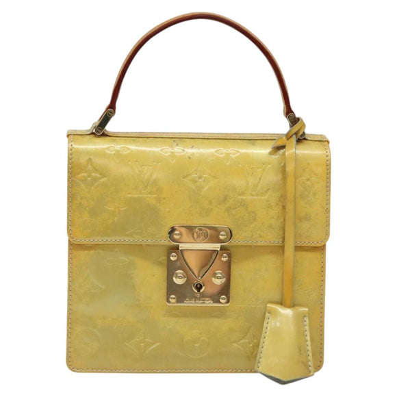LOUIS VUITTON Monogram Vernis Spring Street Hand Bag Gris M91029 LV Auth KD273