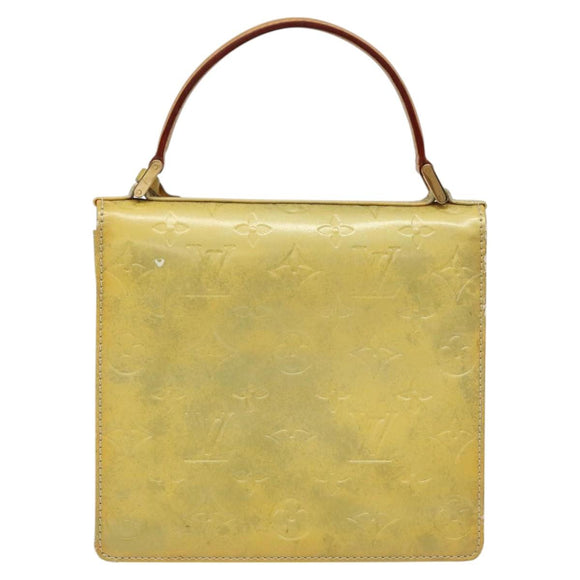 LOUIS VUITTON Monogram Vernis Spring Street Hand Bag Gris M91029 LV Auth KD273