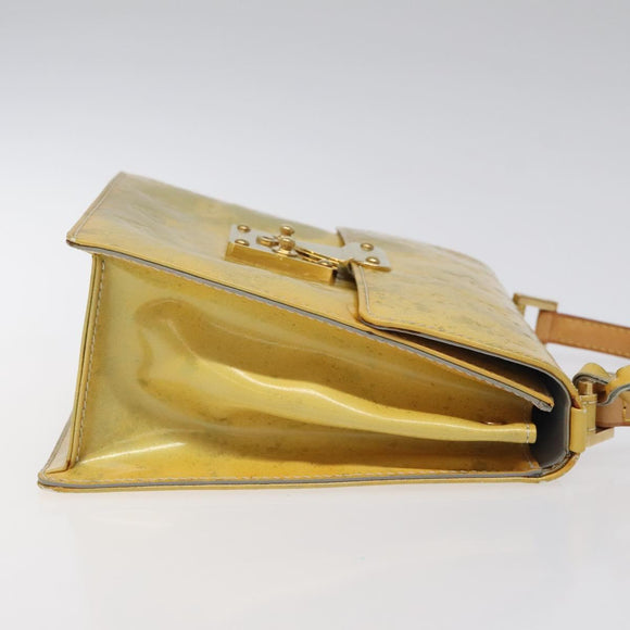 LOUIS VUITTON Monogram Vernis Spring Street Hand Bag Gris M91029 LV Auth KD273