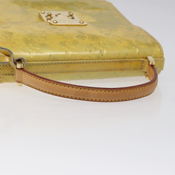 LOUIS VUITTON Monogram Vernis Spring Street Hand Bag Gris M91029 LV Auth KD273