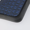 BVLGARI Logo Mania Shoulder Bag Nylon Blue Auth KD280-16