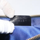 BVLGARI Logo Mania Shoulder Bag Nylon Blue Auth KD280-12