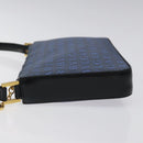 BVLGARI Logo Mania Shoulder Bag Nylon Blue Auth KD280-4