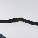 BVLGARI Logo Mania Shoulder Bag Nylon Blue Auth KD280-8