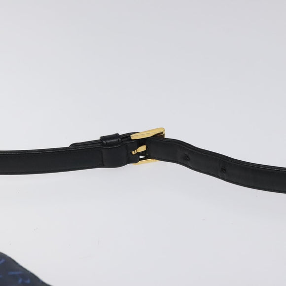 BVLGARI Logo Mania Shoulder Bag Nylon Blue Auth KD280