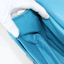 PRADA Chain Shoulder Bag Leather Blue Silver Auth KD283M-24