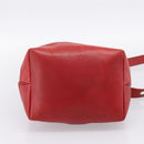 CHANEL Matelasse Chain Shoulder Bag Lamb Skin Red Gold CC Auth KD284-14