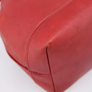 CHANEL Matelasse Chain Shoulder Bag Lamb Skin Red Gold CC Auth KD284-11