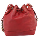 CHANEL Matelasse Chain Shoulder Bag Lamb Skin Red Gold CC Auth KD284-2