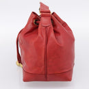 CHANEL Matelasse Chain Shoulder Bag Lamb Skin Red Gold CC Auth KD284-4