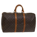 LOUIS VUITTON Monogram Keepall 55 Boston Bag M41424 LV Auth KD301-1