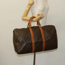LOUIS VUITTON Monogram Keepall 55 Boston Bag M41424 LV Auth KD301-21