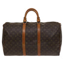LOUIS VUITTON Monogram Keepall 55 Boston Bag M41424 LV Auth KD301-13