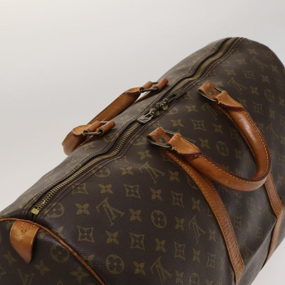 LOUIS VUITTON Monogram Keepall 55 Boston Bag M41424 LV Auth KD301