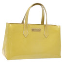 LOUIS VUITTON Monogram Vernis Wilshire PM Hand Bag Broncorail M91452 Auth KD306-1