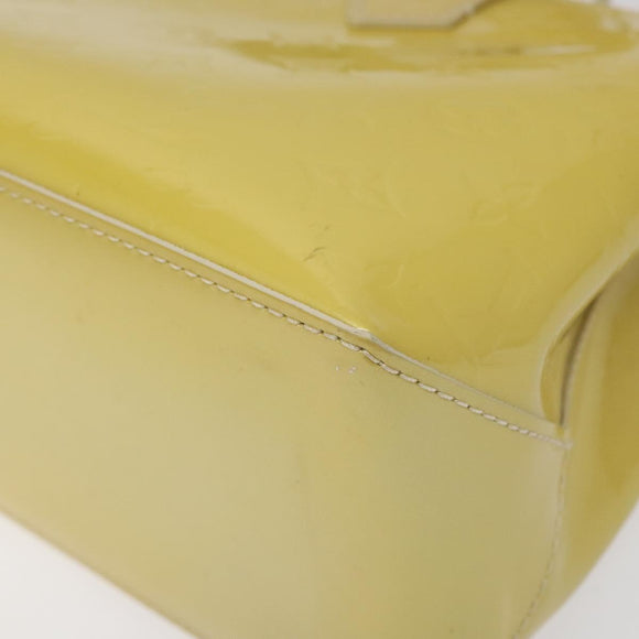 LOUIS VUITTON Monogram Vernis Wilshire PM Hand Bag Broncorail M91452 Auth KD306