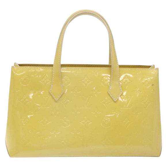 LOUIS VUITTON Monogram Vernis Wilshire PM Hand Bag Broncorail M91452 Auth KD306