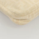 FENDI Zucca Canvas Mamma Baguette Shoulder Bag Beige Silver Auth KD315-14