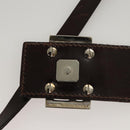 FENDI Zucca Canvas Mamma Baguette Shoulder Bag Beige Silver Auth KD315-10