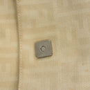 FENDI Zucca Canvas Mamma Baguette Shoulder Bag Beige Silver Auth KD315-19