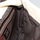 FENDI Zucca Canvas Mamma Baguette Shoulder Bag Beige Silver Auth KD315-21