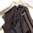 FENDI Zucca Canvas Mamma Baguette Shoulder Bag Beige Silver Auth KD315-22