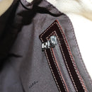 FENDI Zucca Canvas Mamma Baguette Shoulder Bag Beige Silver Auth KD315-23