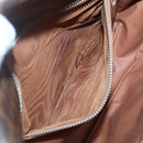 CELINE Macadam Canvas Shoulder Bag PVC Leather Brown Gold Auth KD317-11