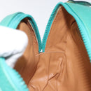 CELINE Shoulder Bag Leather Green Gold Auth KD318-20