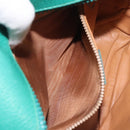 CELINE Shoulder Bag Leather Green Gold Auth KD318-21