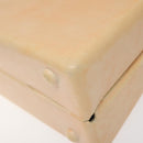 Salvatore Ferragamo Gancini Hand Bag Rubber Beige Auth KD319-12