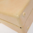Salvatore Ferragamo Gancini Hand Bag Rubber Beige Auth KD319-16