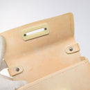 Salvatore Ferragamo Gancini Hand Bag Rubber Beige Auth KD319-15
