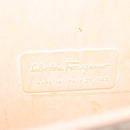 Salvatore Ferragamo Gancini Hand Bag Rubber Beige Auth KD319-16