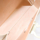 Salvatore Ferragamo Gancini Hand Bag Rubber Beige Auth KD319-11