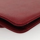 Christian Dior Shoulder Bag Leather Gold Red Auth KD333-15