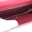 Christian Dior Shoulder Bag Leather Gold Red Auth KD333-15