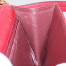 Christian Dior Shoulder Bag Leather Gold Red Auth KD333-16