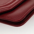 Christian Dior Shoulder Bag Leather Gold Red Auth KD333-9