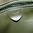 CELINE Shoulder Bag Leather Khaki Gold Auth KD335-12