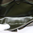 CELINE Shoulder Bag Leather Khaki Gold Auth KD335-11